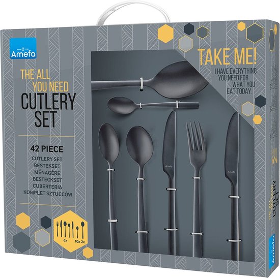 Amefa Manille 42-delige bestekset mat zwart review