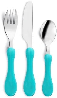 Amefa Nuage blauw kinderbestek set 3 tube