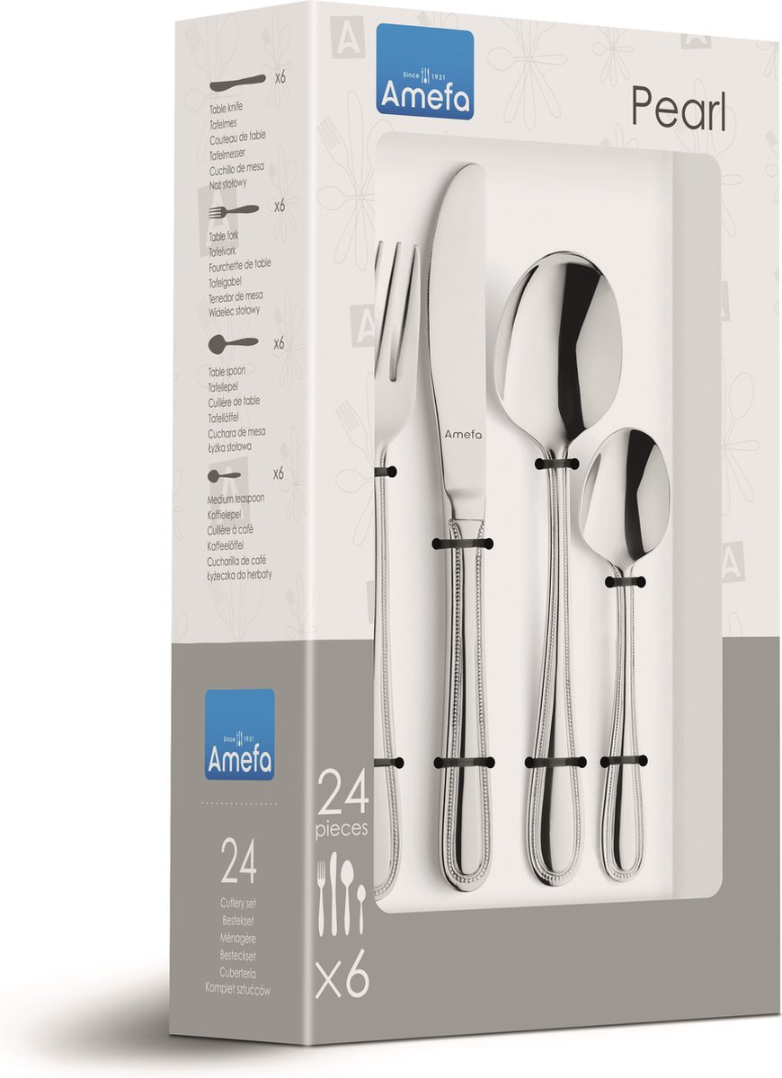 Wat vinden we goed aan de Amefa Pearl bestekset 24-delig