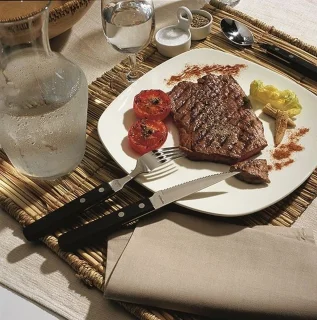 Amefa Pizza Steakvorken Zwart 6 Stuks