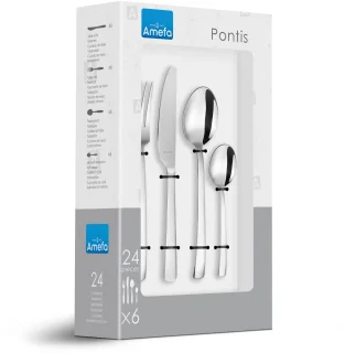 Amefa Pontis 24-delige bestekset voor 6 personen