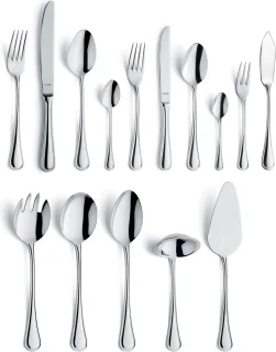 Amefa Rossini 66-delig bestekset RVS hoogglans zilver voor 6 personen