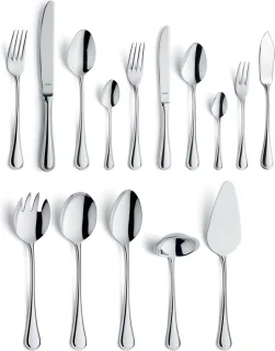 Amefa Rossini 66-delig bestekset RVS hoogglans zilver voor 6 personen