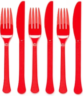 Amscan Feest Bestek Set 72-delig Rood