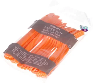 Amscan Herbruikbaar Feestbestek 48-delig Oranje