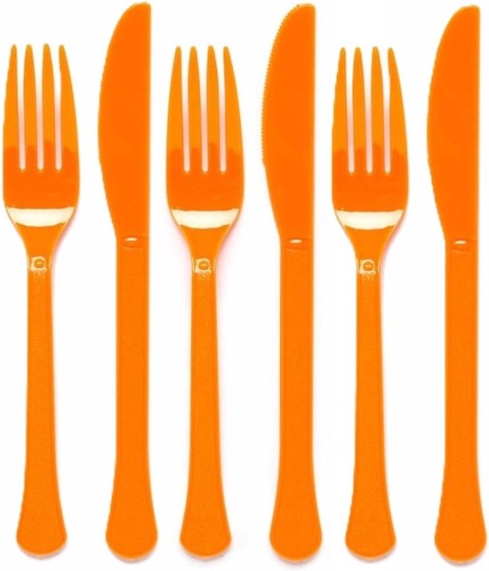 Amscan Herbruikbaar Feestbestek 48-delig Oranje review
