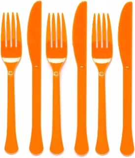 Amscan Herbruikbaar Feestbestek 48-delig Oranje