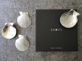 Anovi Luxe Zilvertinnen Amuse Schelpen Set 4