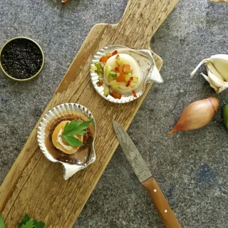 Anovi Luxe Zilvertinnen Amuse Schelpen Set 4