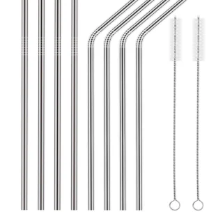 ARISENN RVS herbruikbare rietjes set 8 stuks