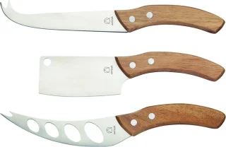 Artesà Kaasmessen Set 3 RVS Acacia Hout