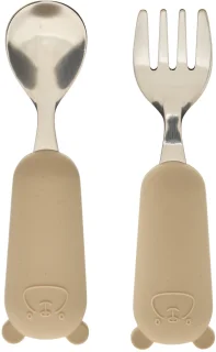 Atmosphera Yum Kinderbestekset Vork & Lepel Beige