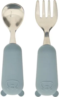 Atmosphera Yum Kinderbestekset Vork & Lepel Blauw