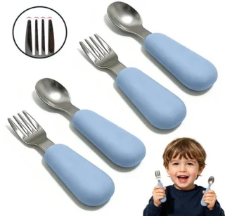 Babybestekset vork en lepel 2 sets