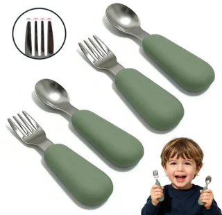 Babybestekset vork en lepel – 2 sets