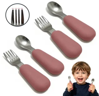 Babybestekset vork en lepel - 2 sets