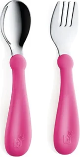 Babyjem Vork- en Lepelset Roze