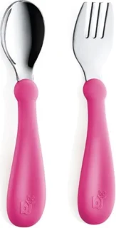 Babyjem Vork- en Lepelset Roze