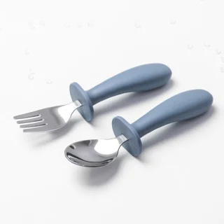 Babyservies set 4-delig blauwgrijs