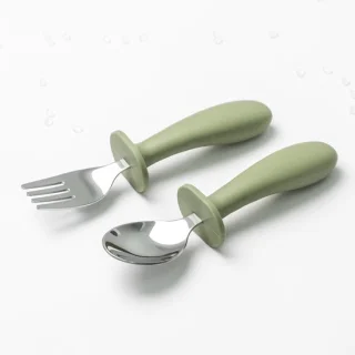 Babyservies set militair groen