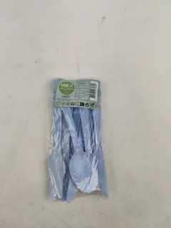 BACO herbruikbaar bestek 15-delig blauw kunststof