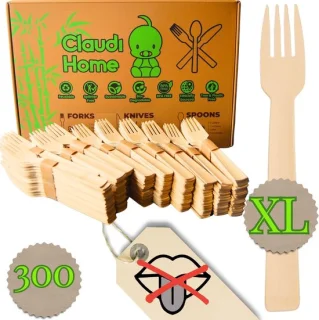 Bamboe bestek 16 cm - 150 delig - ShopVlot