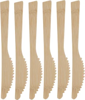 Bamboe bestek set 18-delig 17 cm voor BBQ en camping
