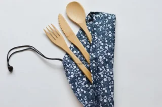 Bamboe Bestek Set - Vork, Lepel, Mes - Draagbaar