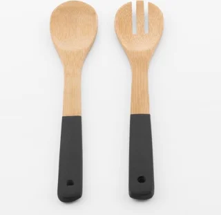Bamboe Vork & Lepel Zwart