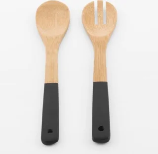 Bamboe Vork & Lepel Zwart