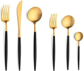 Bavary 36-delige bestekset zwart/goud voor 6 personen