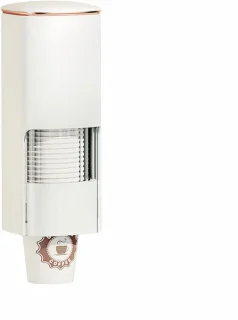 Bekerdispenser Wandmodel - Wit