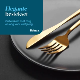 Belnea Luxe Bestekset Goud 20-delig 4 Persoons