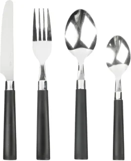 Benson 16-delige bestekset zwart RVS