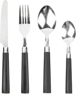 Benson 16-delige bestekset zwart RVS