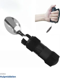 Bestek met bandje zwart Lepel verdikt handvat ergonomisch