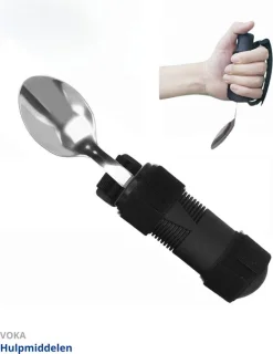 Bestek met bandje zwart Lepel verdikt handvat ergonomisch