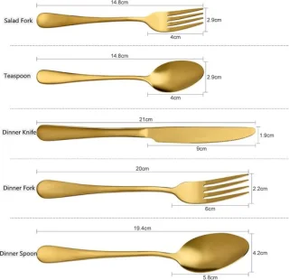 Bestek set goud voor 6 personen, 30 delen, RVS - ShopVlot
