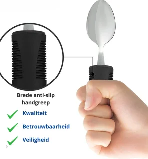 Bestek set soft grip zwart 3-delig