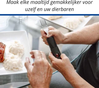 Bestek set soft grip zwart 3-delig