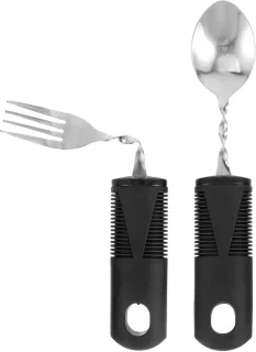 Bestek voor ouderen en mensen met parkinson - set met lepel en vork