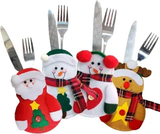 Bestekhouder Kerst 4 Stuks