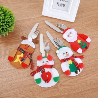 Bestekhouder Kerst 4 Stuks