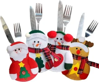 Bestekhouder Kerst 4 Stuks