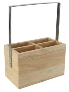 Bestekhouder rubberhout