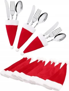 Bestekmutsjes Kerst - 6 stuks