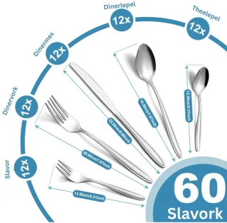 Bestekset 12-delig RVS Zilver