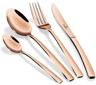 Bestekset 16-delig, roestvrij staal, Rosegold Metallic Line
