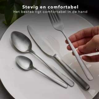 Bestekset 16-delig RVS voor 4 Personen
