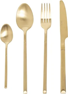 Bestekset 24 delen zwart goud